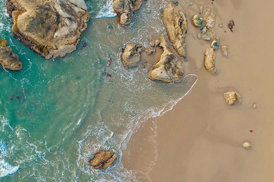 Colorful Crab Trap Floats On The Oregon Coast Stock Photo