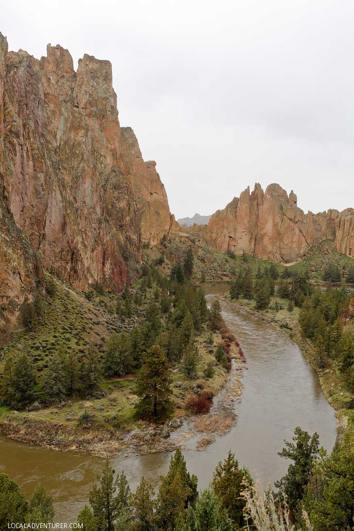 Views from the Bivy Campground - Smith Rock State Park camping is the ideal home base for rock climbing and hiking. Here's list of things to do at smith rock to help you plan your trip. // localadventurer.com