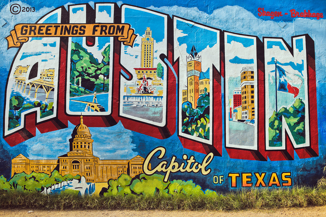Greetings from Austin Mural + The Top Free Things to Do in Austin TX // Local Adventurer #texastodo #trueaustin #atx #austin #tx #texas #visittheusa