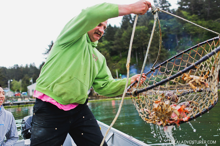 Coos Bay, Oregon, USA. Fishing net and crab trap floats on a fence