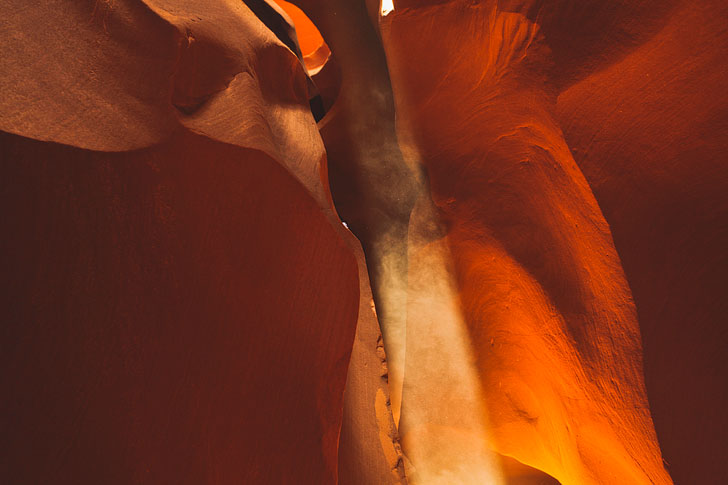Light Shafts at Antelope Canyon + The Ultimate Guide to Antelope Canyon - Slot Canyon in Arizona - Lower vs Upper Antelope Canyon Tours, Permits, Reservations, Photography Tips, and More // localadventurer.com