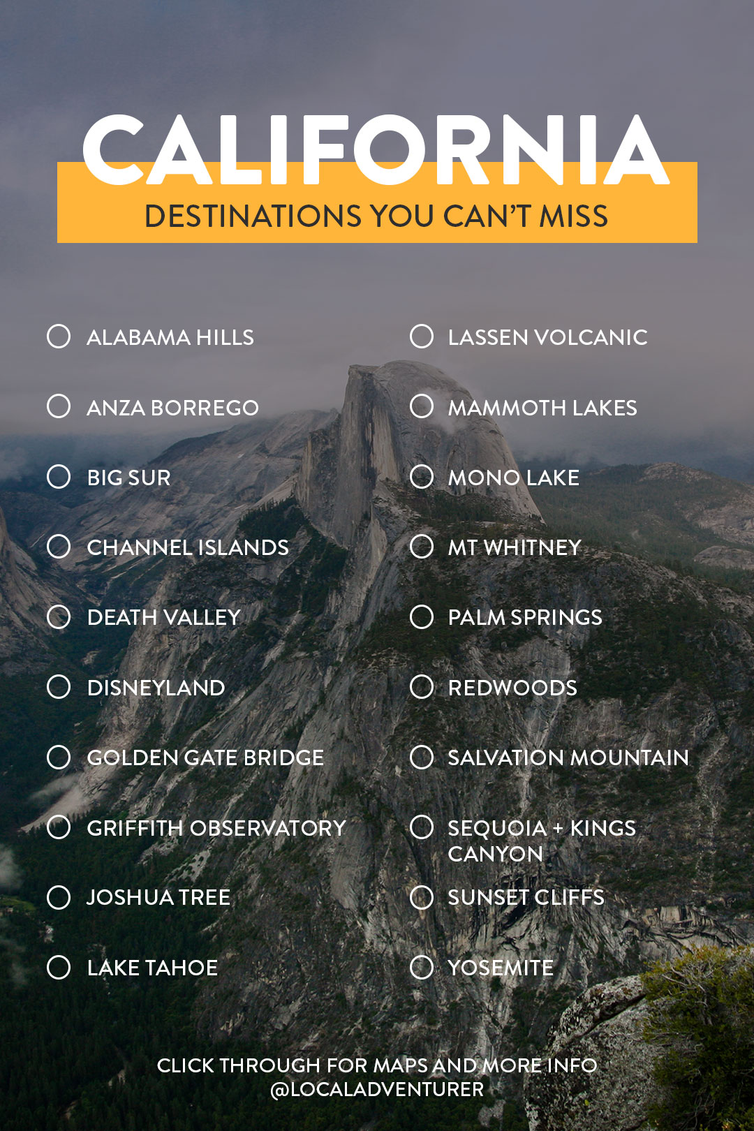 Your Essential California Bucket List