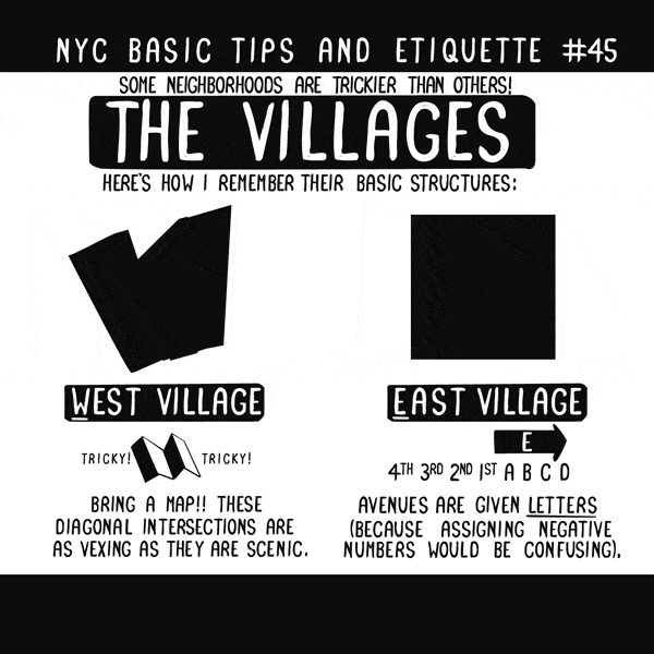Navigating NYC - East Village vs West Village by Nathan Pyle