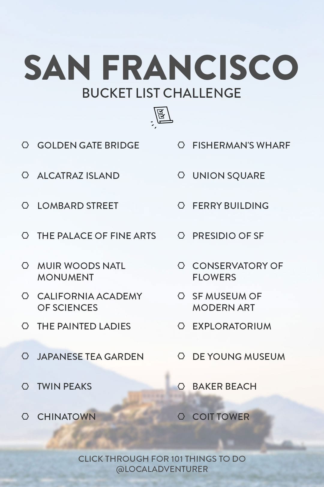 San Francisco Bucket List Challenge