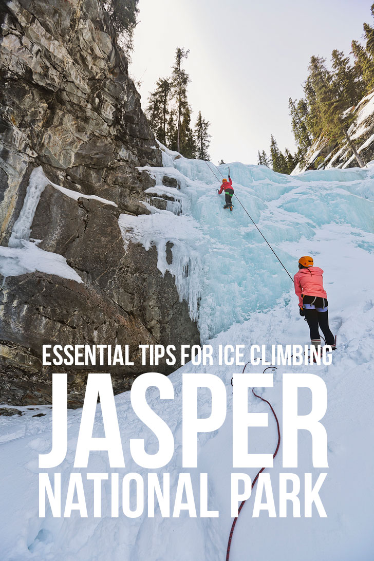 Do you want to give ice climbing a shot? If I can do it, you can do it. Click this pin to see our Ice Climbing Tips for Beginners, Ice Climbing 101, Intro to Ice Climbing, Ice Climbing Jasper National Park. Jasper Winter Activities // Local Adventurer #jasper #alberta #iceclimbing