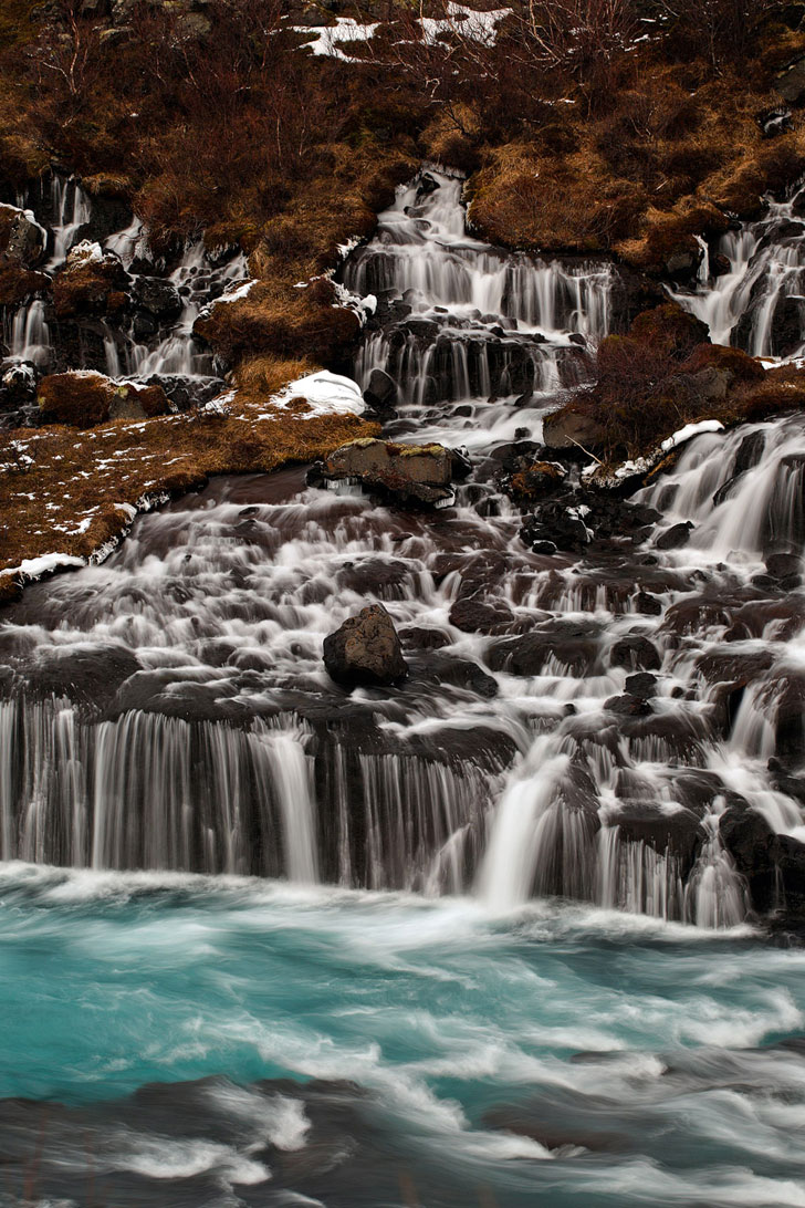 Bjarnafoss or Barnafoss Waterfall, Western Iceland - Iceland Road Trip Travel Tips - Planning a trip to Iceland? Take a look at this article to find out which 5 day trips from Reykjavik Iceland you can’t miss. There are so many beautiful places that you need to experience // Local Adventurer #iceland #roadtrip #europe