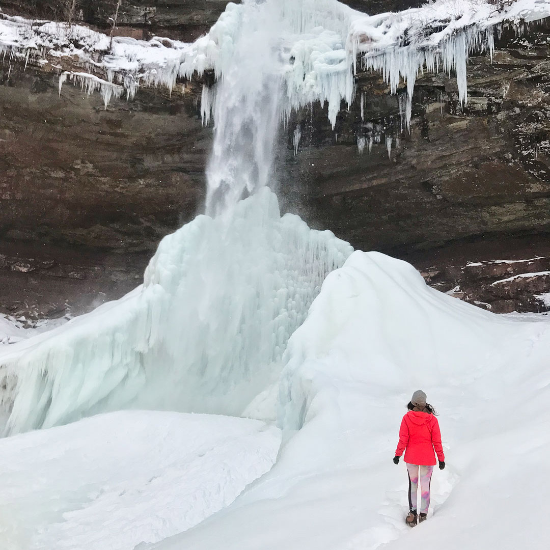 Kaaterskill Falls Winter + Best Places to Visit Upstate NY // Local Adventurer #usa #travel #newyork #catskills