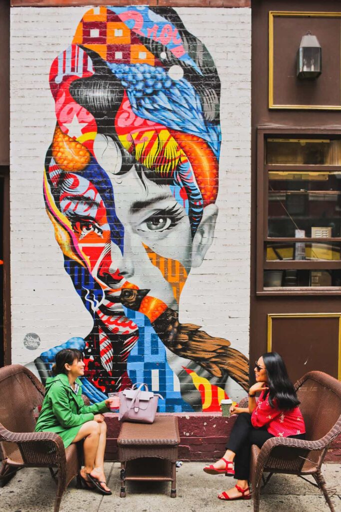 Audrey Hepburn Mural NYC, Little Italy, Manhattan + 25 Cool Places in NYC for Photography