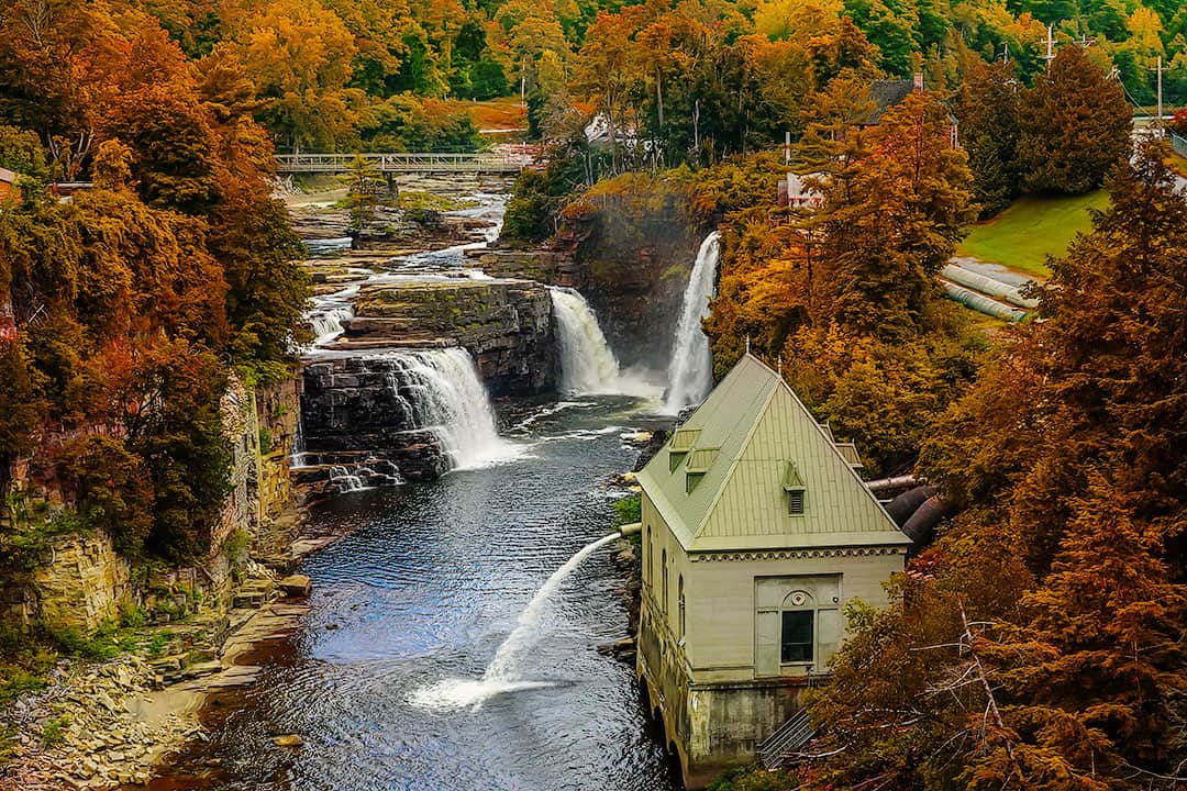 Rainbow Falls Ausable Chasm + 21 Best Places to Visit Upstate NY