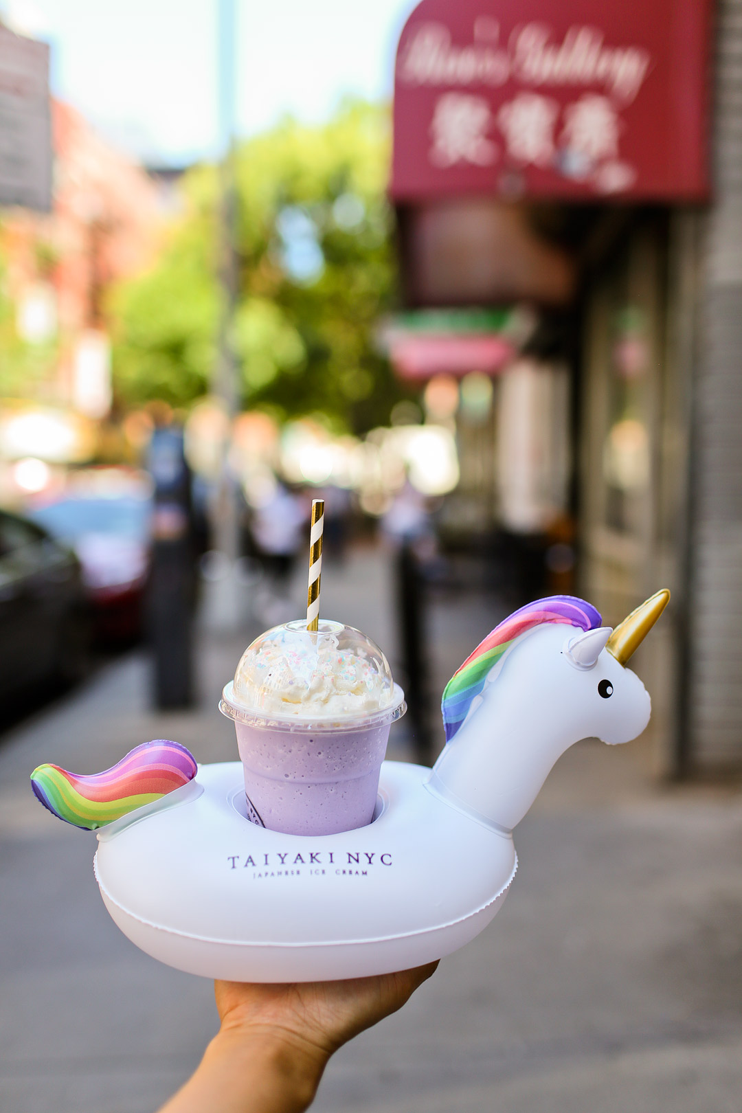 Taro Shakes in Unicorn Floats at Taiyaki NYC // Local Adventurer #nyc #newyork #newyorkcity #usa #food #foodie #travel #wanderlust #desserts #unicorn