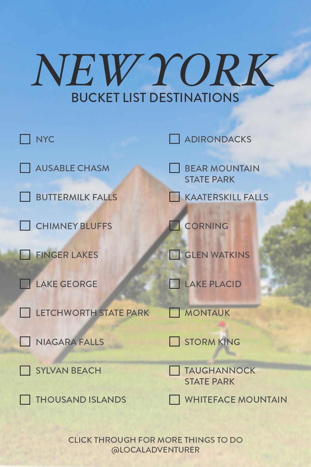 20 Things to Do in New York State Bucket List
