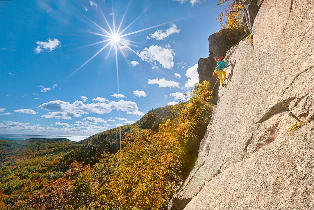 rock climbing acadia national park