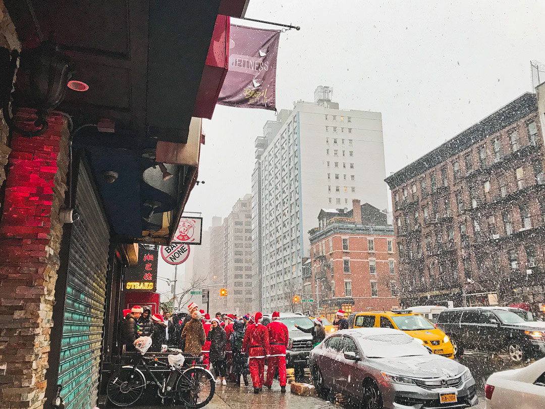 Santacon NYC Christmas Time + Christmas in Manhattan | LocalAdventurer.com