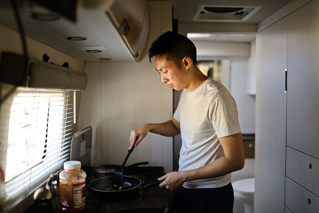 Cooking in a B Class RV