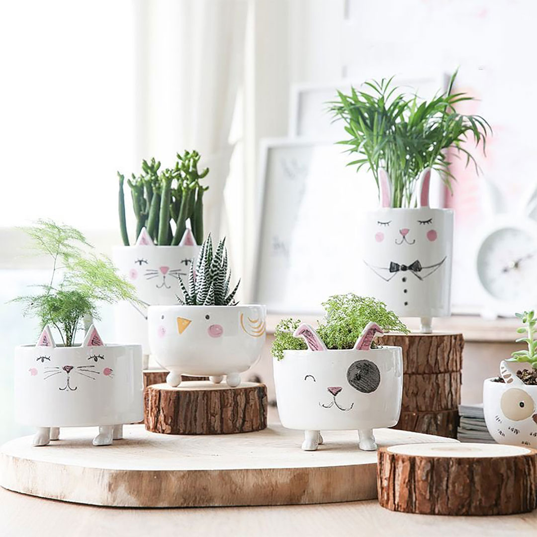 Ceramic Animal Planters + 9 Creative 9th Wedding Anniversary Gift Ideas