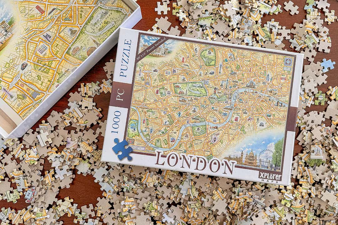 London Map Puzzle + 15 Amazing Travel Puzzles to Work on Until Your Next Trip