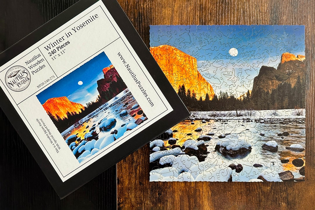 Winter in Yosemite Puzzle Best Travel Wooden Puzzles Nautilus Puzzles