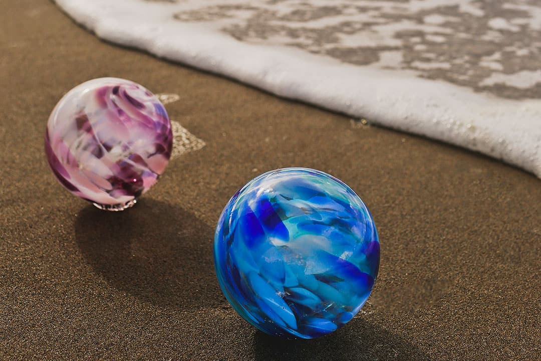 Glass fishing floats can be found by a lucky beachcomber