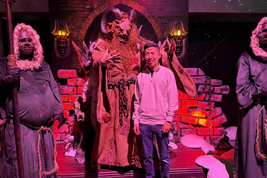 Universal Horror Unleashed Christmas Krampus Santa Photo