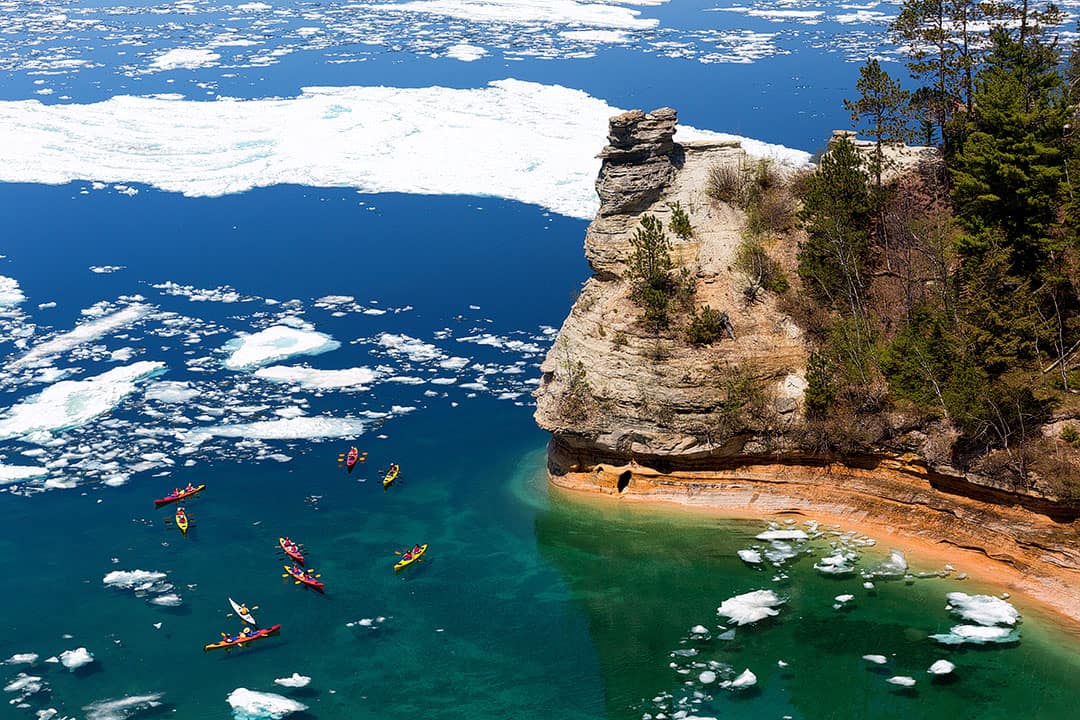 pictured rocks winter + 15 best places to visit in february usa edition