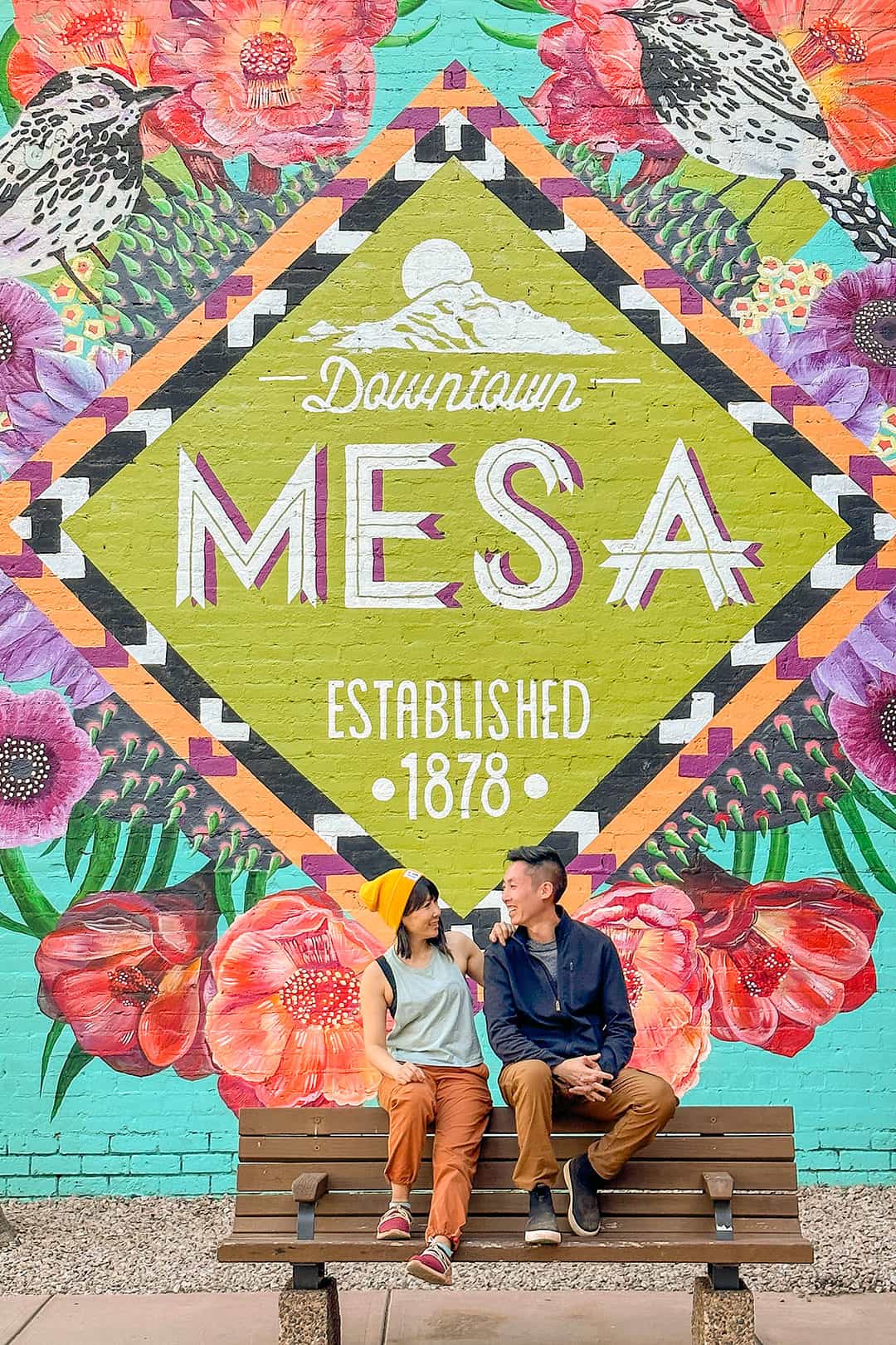 downtown mesa mural + weekend in phoenix itinerary